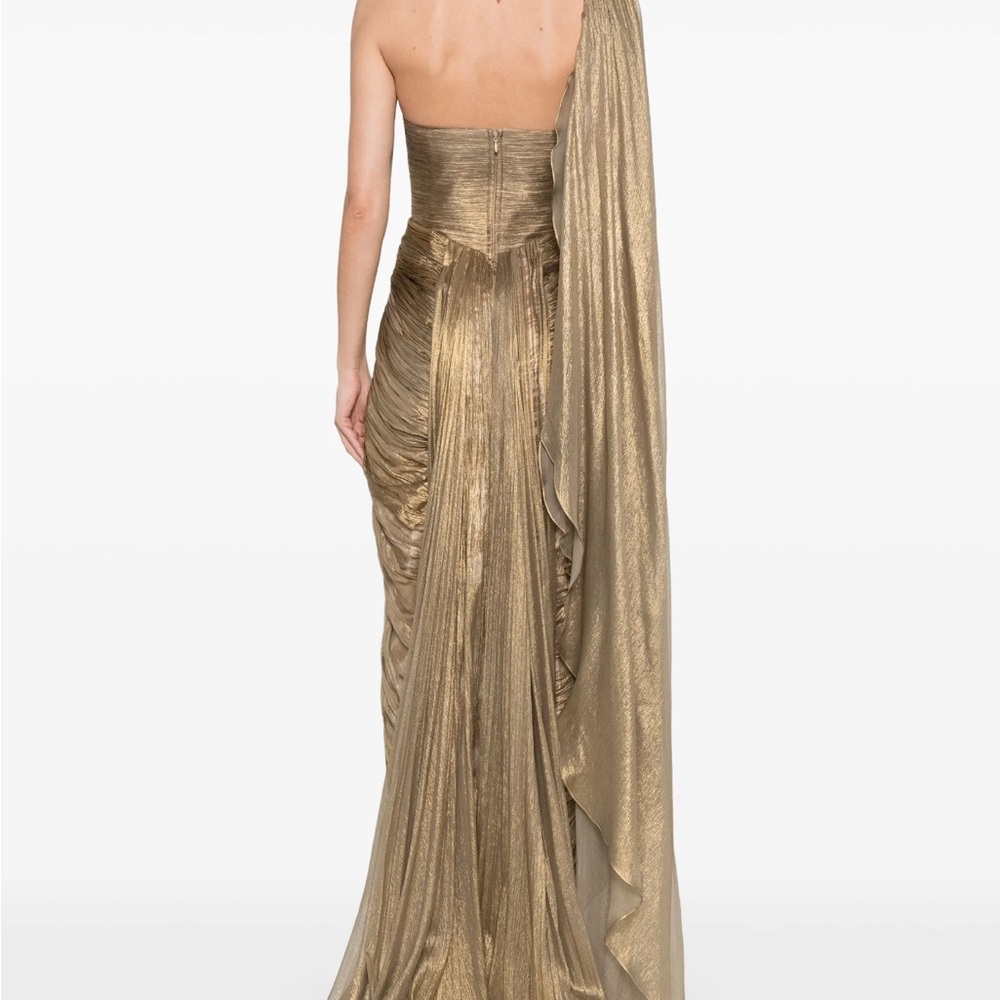 Elegant Strapless Gold Gown - Picture 3 of 4